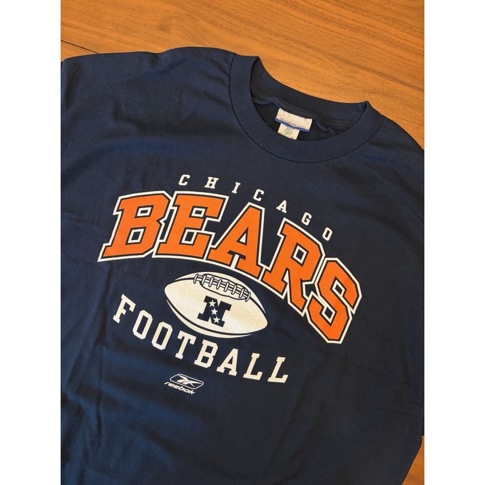 Vintage Chicago Bears Reebok Team T Shirt Mens XL NFL Football Y2K 90s Blue NWOT